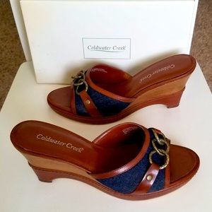 Cute denim and buckle slides